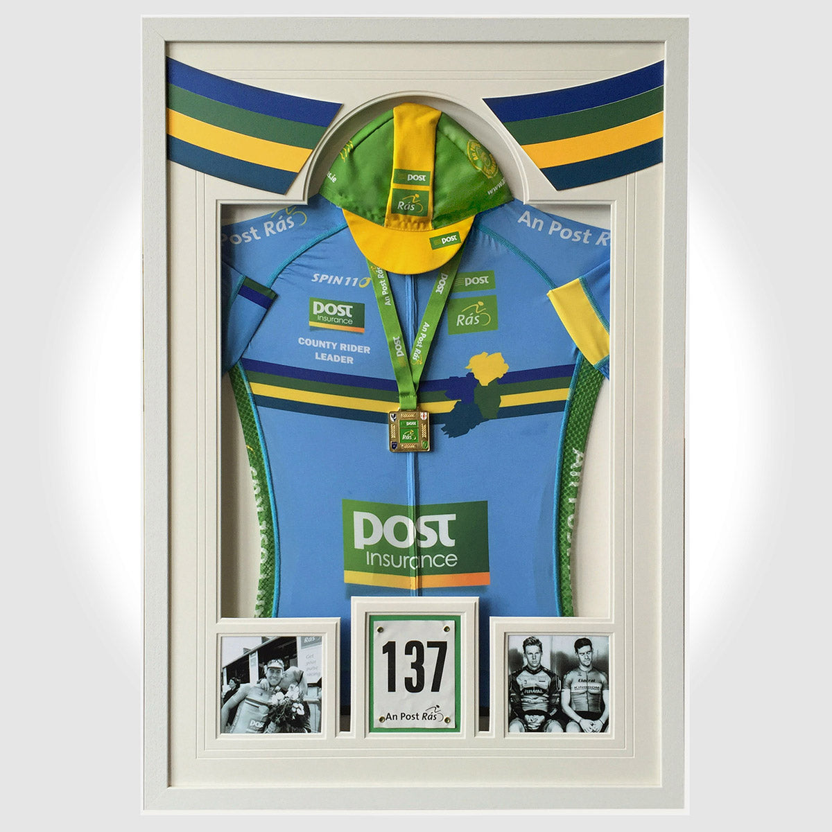 Cycling Jersey frame - with cap, medal & photo