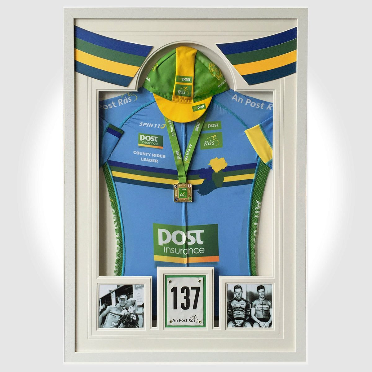 Cycling Jersey frame - with cap, medal & photo