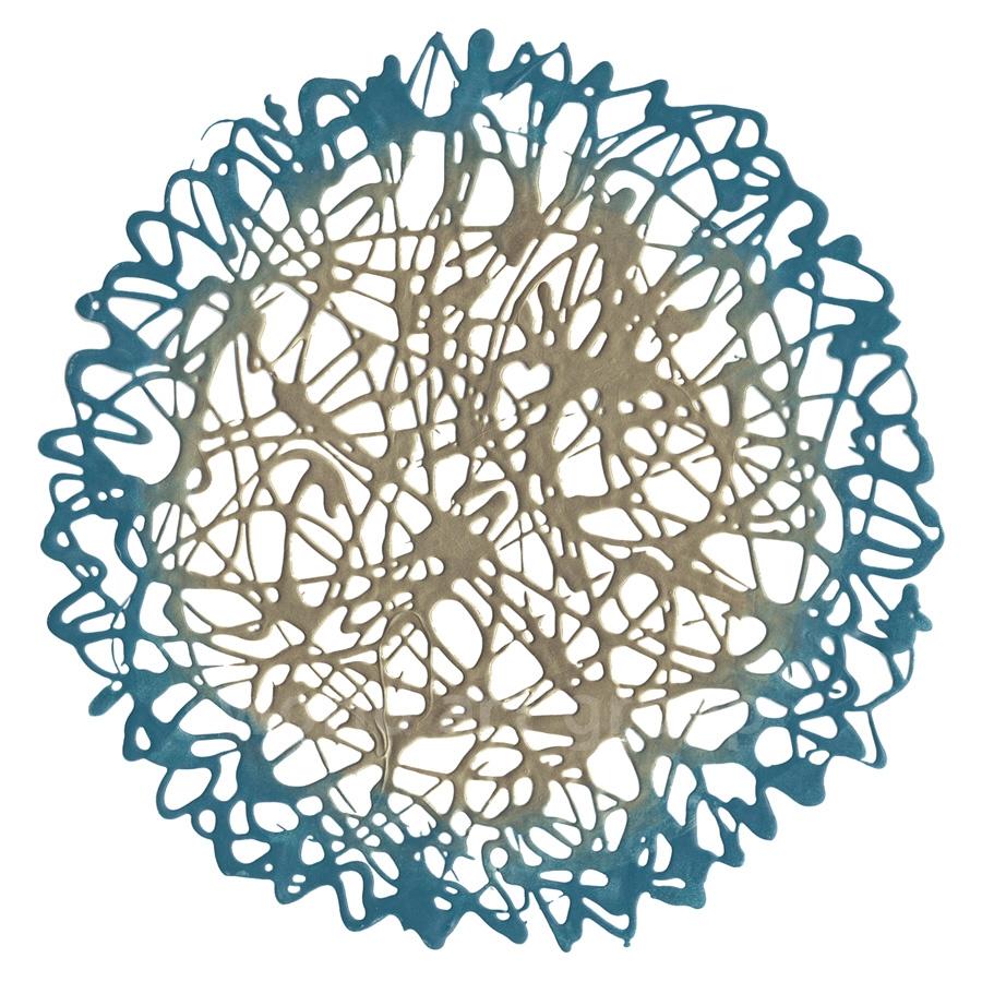 DecoGraph Q Circle AnGold/Teal 24in - The Quality Framing Company & Imaging Services