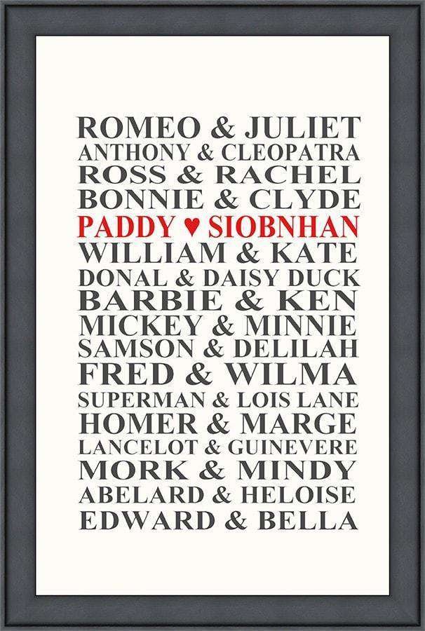 Famous Lovers Print - The Quality Framing Company & Imaging Services