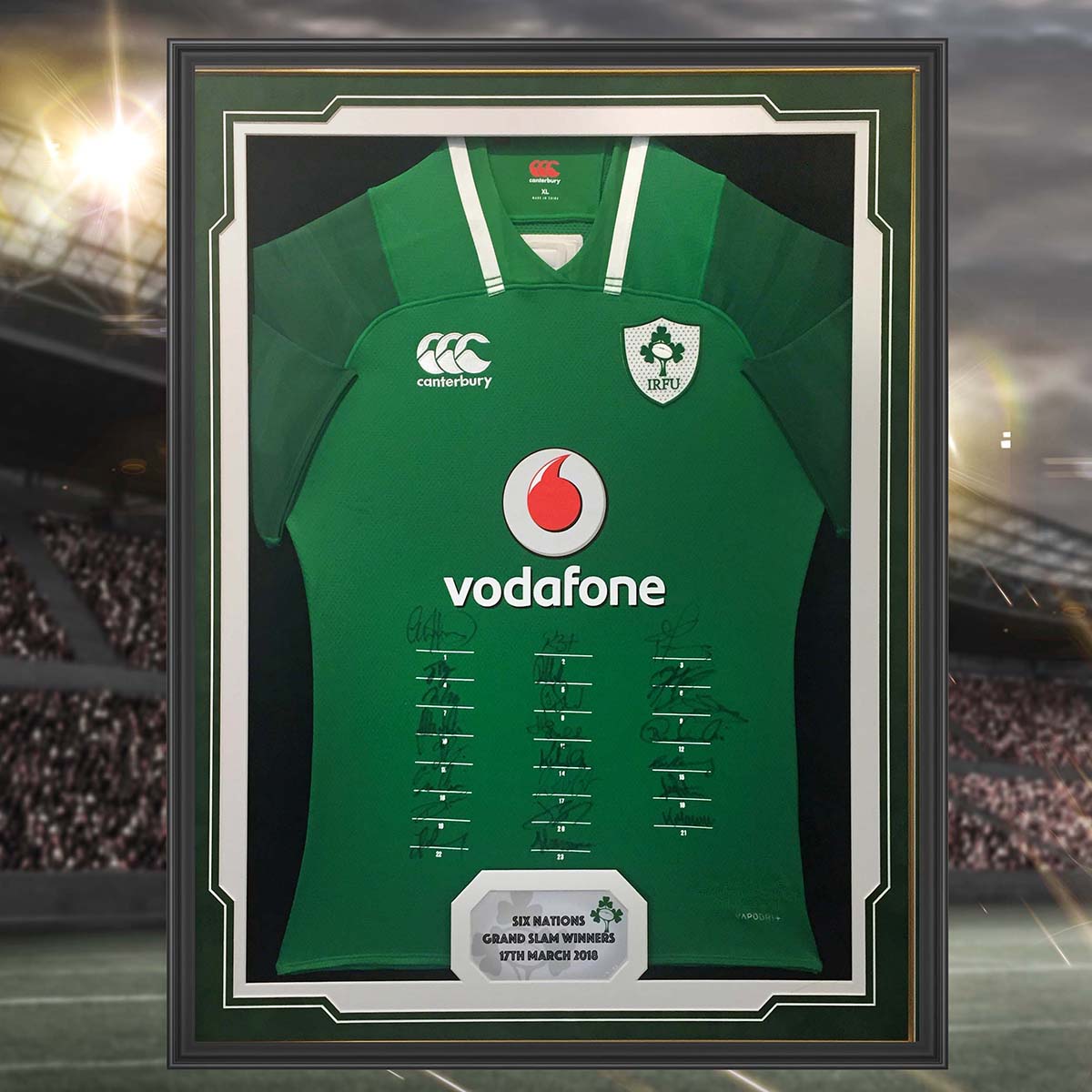 International Rugby Jersey Frame - with caption