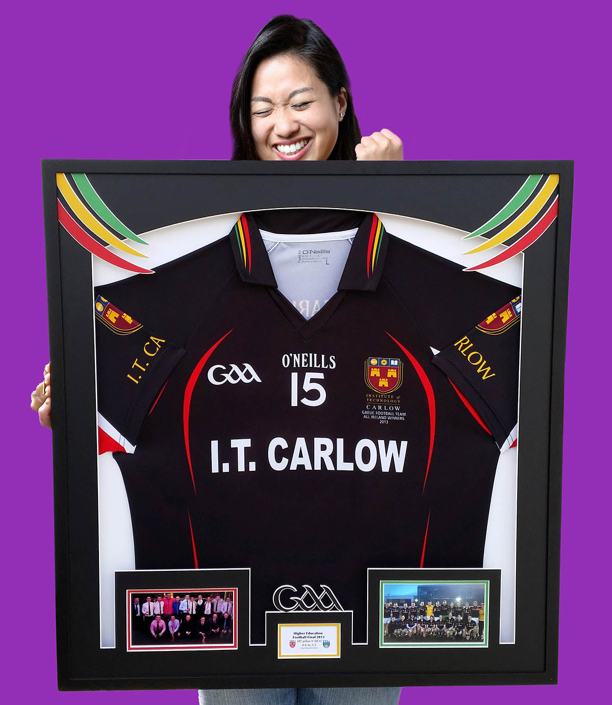 Colleges GAA football jersey frame - with graphic design elements
