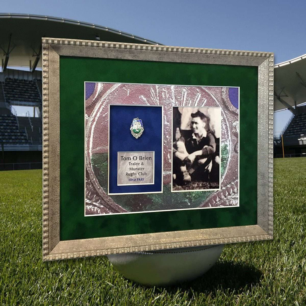 Old Rugby Medal with Custom Mount - The Quality Framing Company & Imaging Services