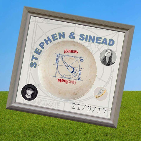 Wedding Gift for Couple who meet Playing Frisbee - The Quality Framing Company & Imaging Services