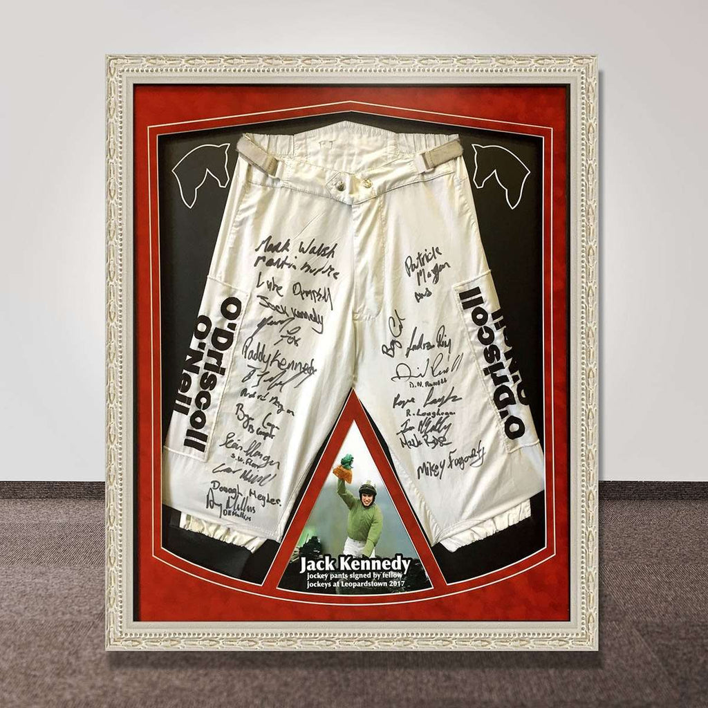 Jack Kennedy's Signed Jodphurs  Auctioned for Charity - The Quality Framing Company & Imaging Services