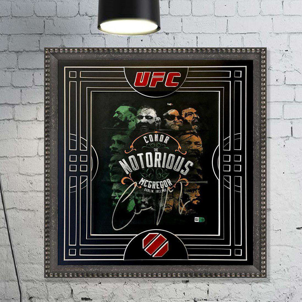 Conor McGregor Signed Ltd Ed Print ( with Mount cut out as Fight Ring) - The Quality Framing Company & Imaging Services