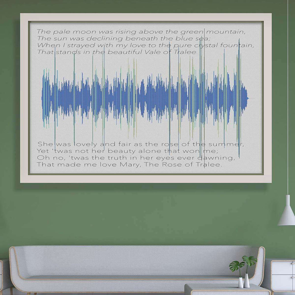 The Rose of Tralee Soundwave- custom made Soundwave Art for your interior - The Quality Framing Company & Imaging Services