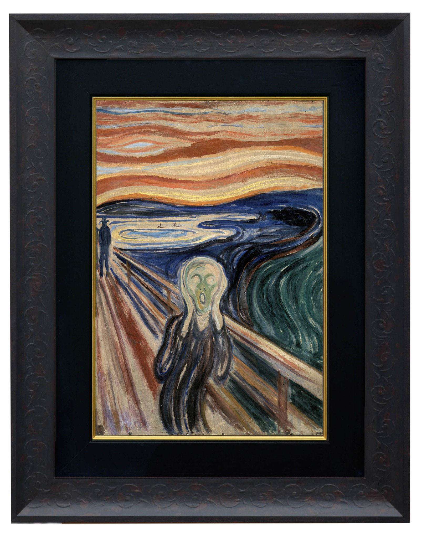 Leinwanddruck 'The Scream' Von Edvard Munch – Gerahmt, 60 X 86 Cm, Wandkunst Für Wohnzimmer & Büro